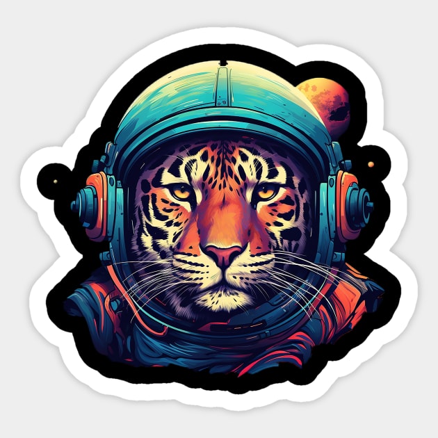 space tiger Sticker by Ninja banana